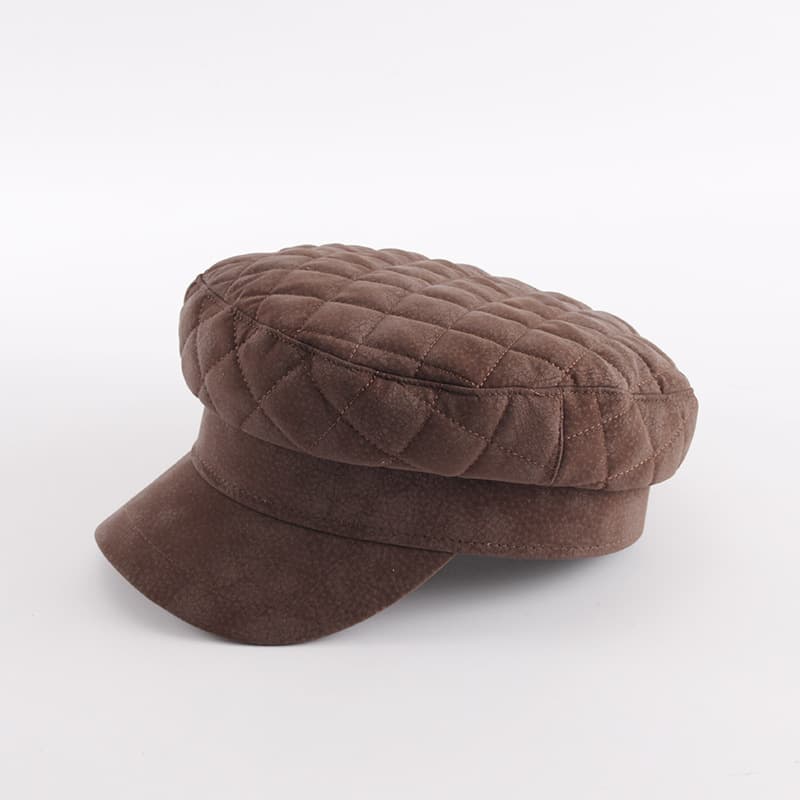 秋冬新作 レディース キルティング キャスケット 防寒帽子　ニット