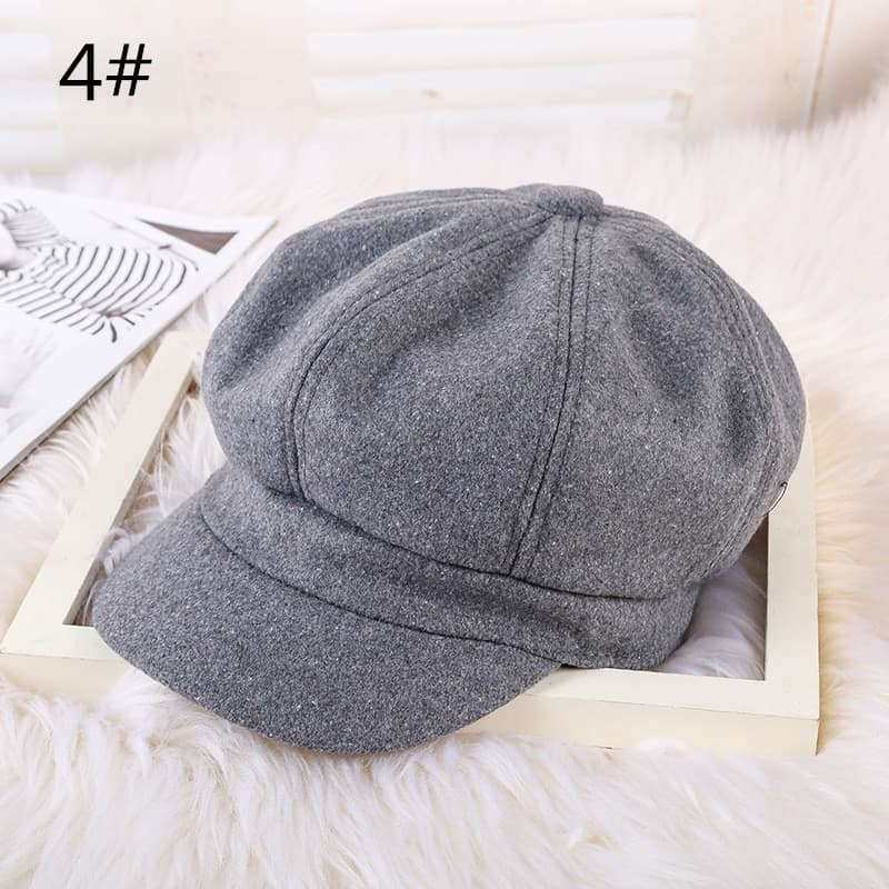 ウール素材キャスケット帽子ニュースボーイハット