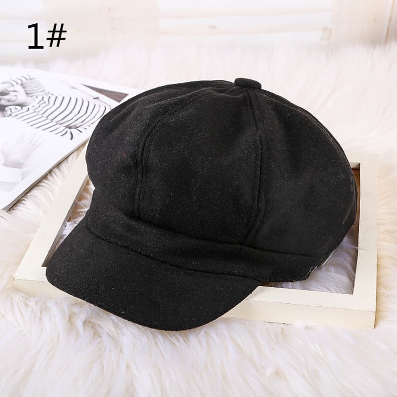 ウール素材キャスケット帽子ニュースボーイハット