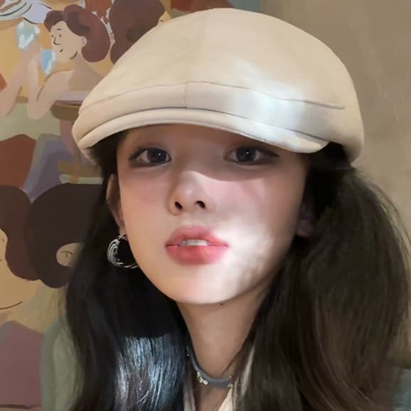 しなやかレザーキャスケット