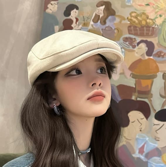 しなやかレザーキャスケット