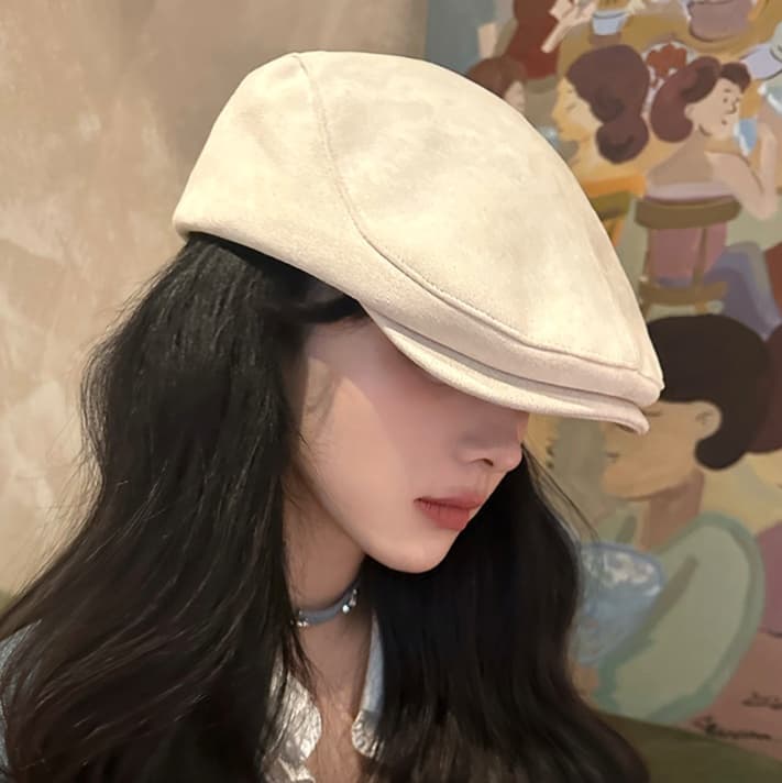 しなやかレザーキャスケット