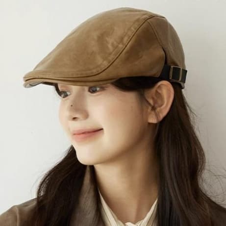 ヴィンテージ風レザーキャスケット