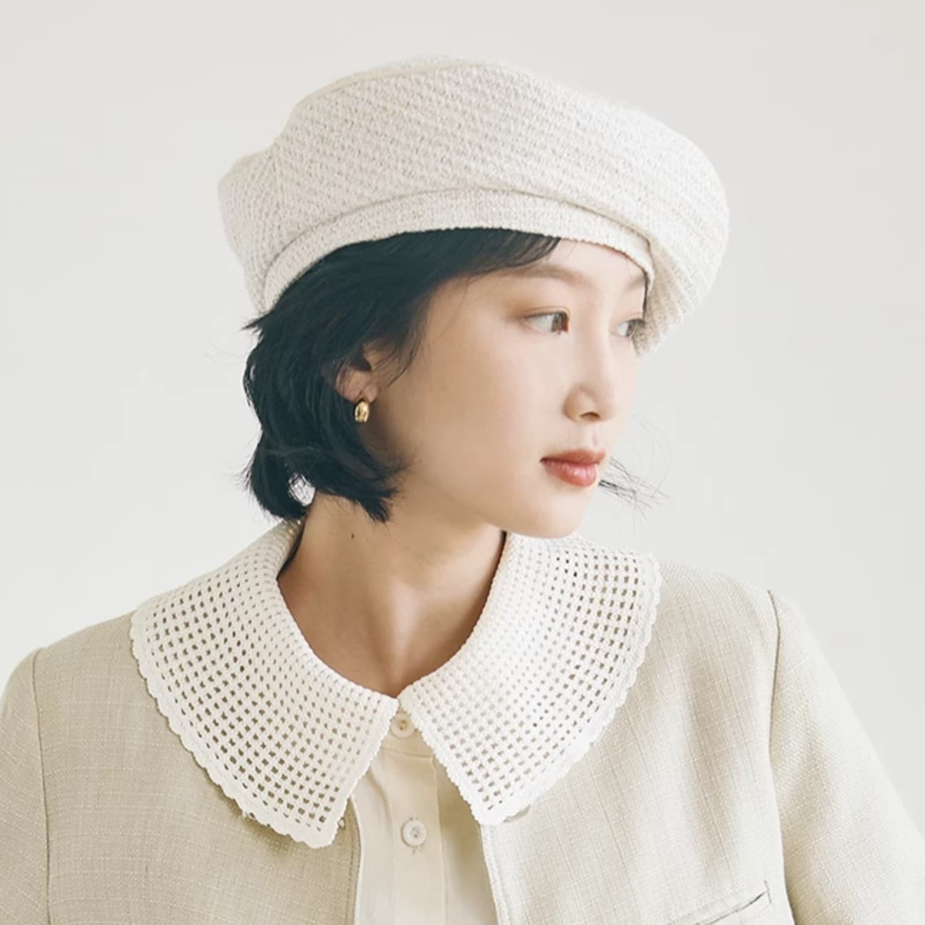 粒織りカジュアルキャスケット