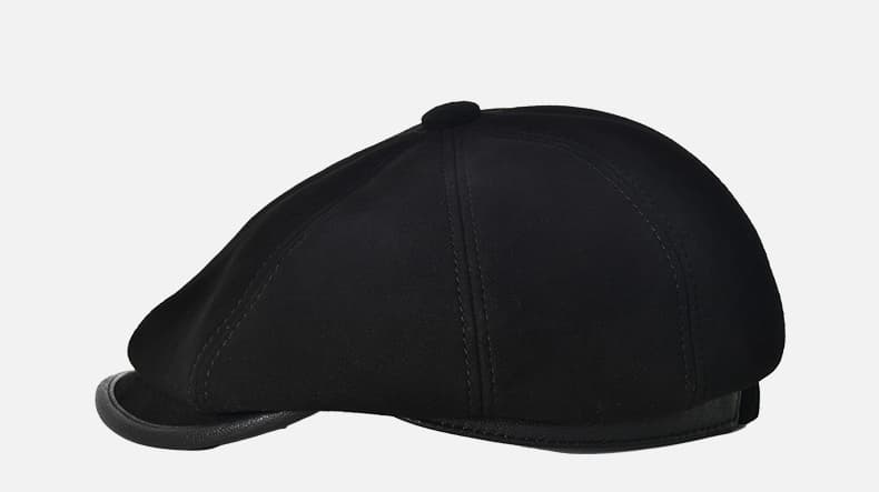 キャスケット 上質本革仕立て八枚はぎキャスケット