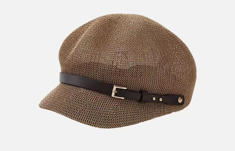 キャスケット 涼やか麦わらキャスケット