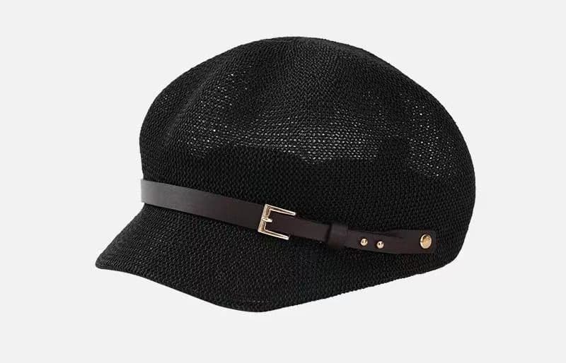 キャスケット 涼やか麦わらキャスケット