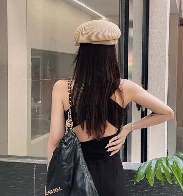 キャスケット 夏の風合い 涼やか編み模様キャスケット