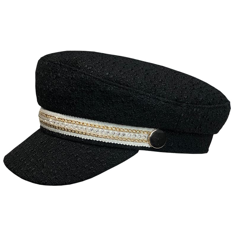 キャスケット 上質なツイード船長帽