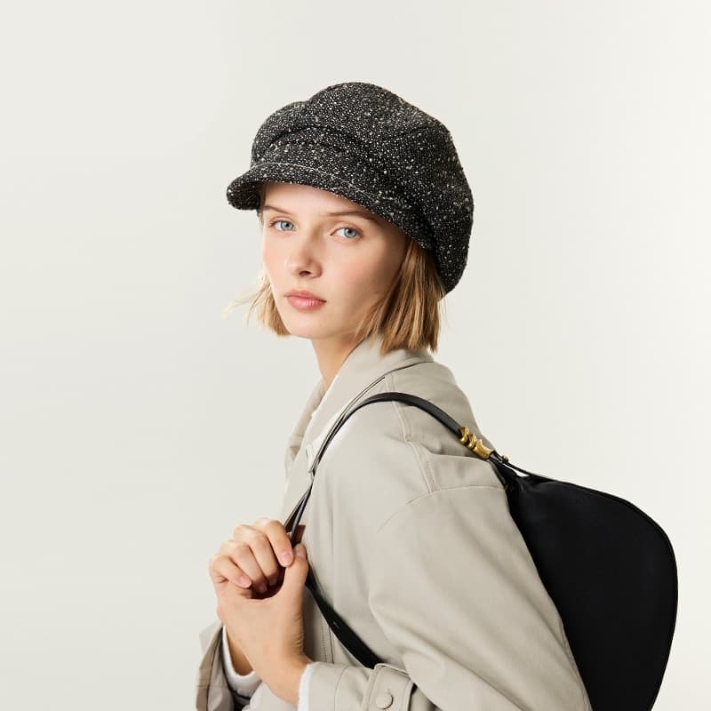 キャスケット きらめき織りの帽子