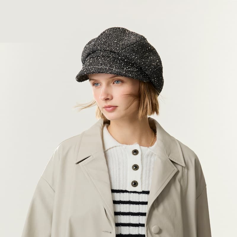 キャスケット きらめき織りの帽子