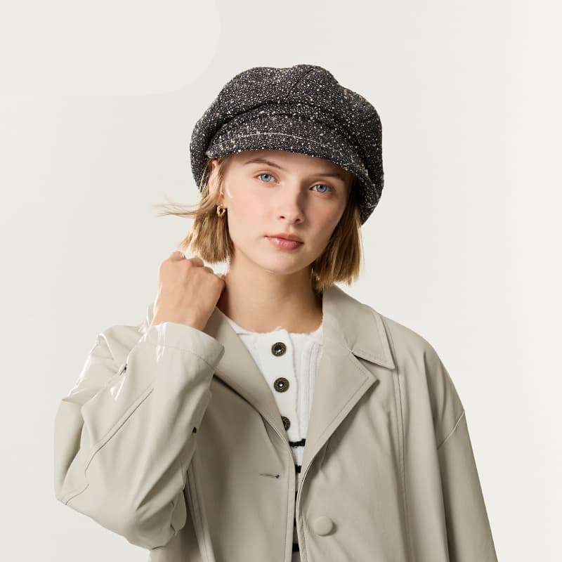 キャスケット きらめき織りの帽子