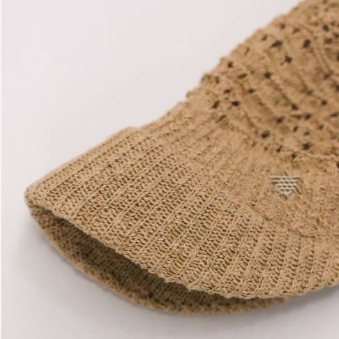 キャスケット　透かし編み模様のゆったりニットキャスケット