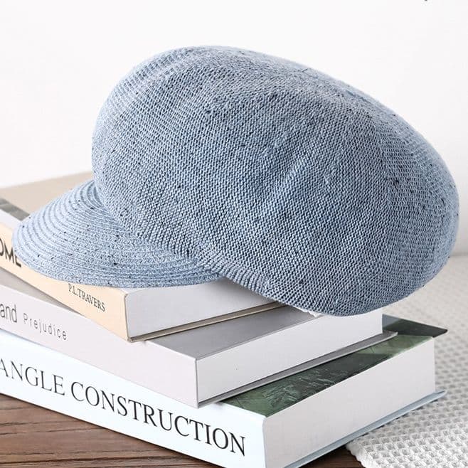 キャスケット 風合い豊かな折り返しつば付きニットキャップ