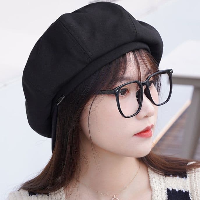 キャスケット 優雅さ漂う八角形リネンキャスケット