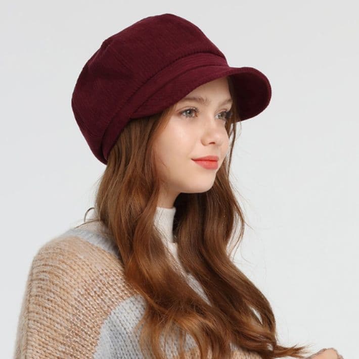 キャスケット 上質コーデュロイのキャスケット帽