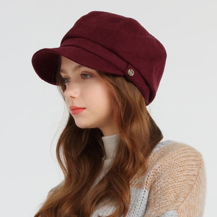 キャスケット 上質コーデュロイのキャスケット帽
