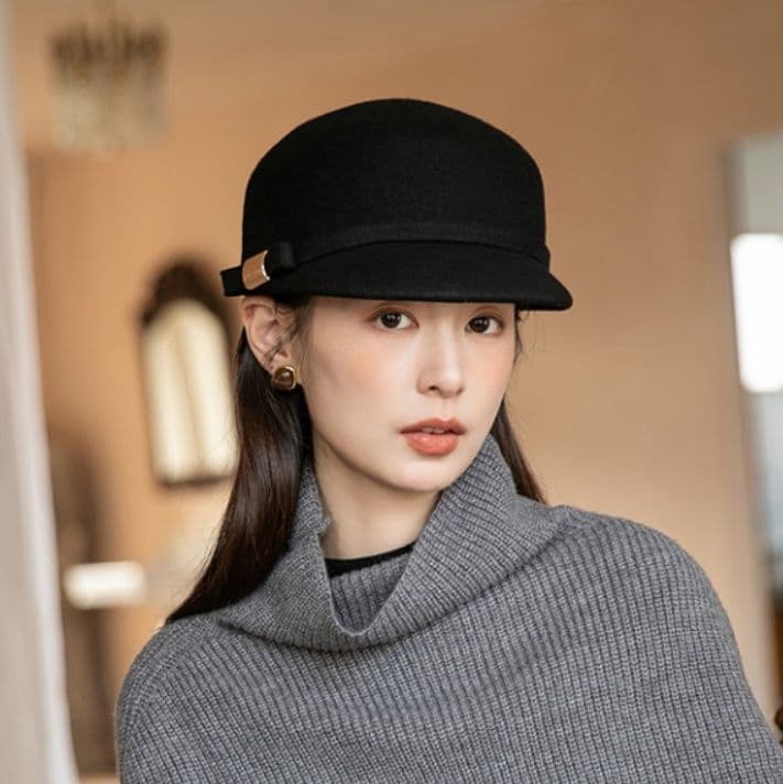 キャスケット クラシック馬蹄型ウールキャスケット