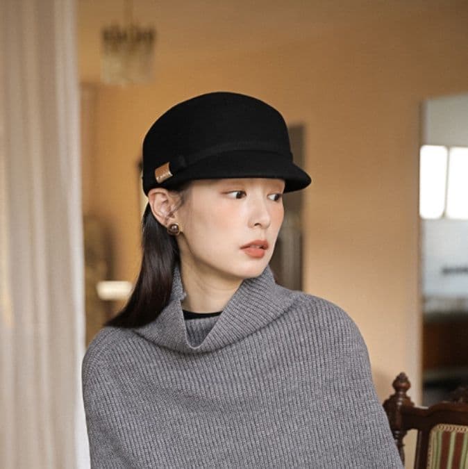 キャスケット クラシック馬蹄型ウールキャスケット