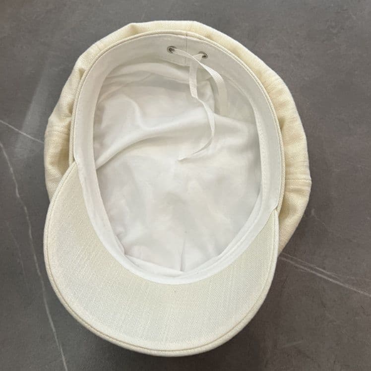 キャスケット 風合い豊かな麻混キャスケット