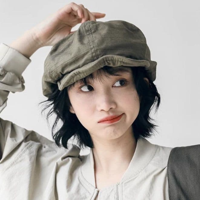 キャスケット 風合い豊かなリネンキャスケット