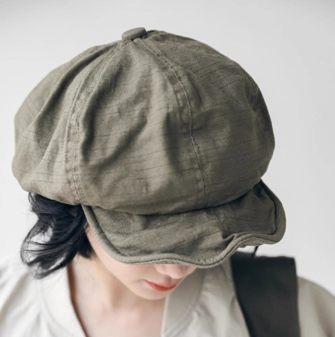 キャスケット 風合い豊かなリネンキャスケット