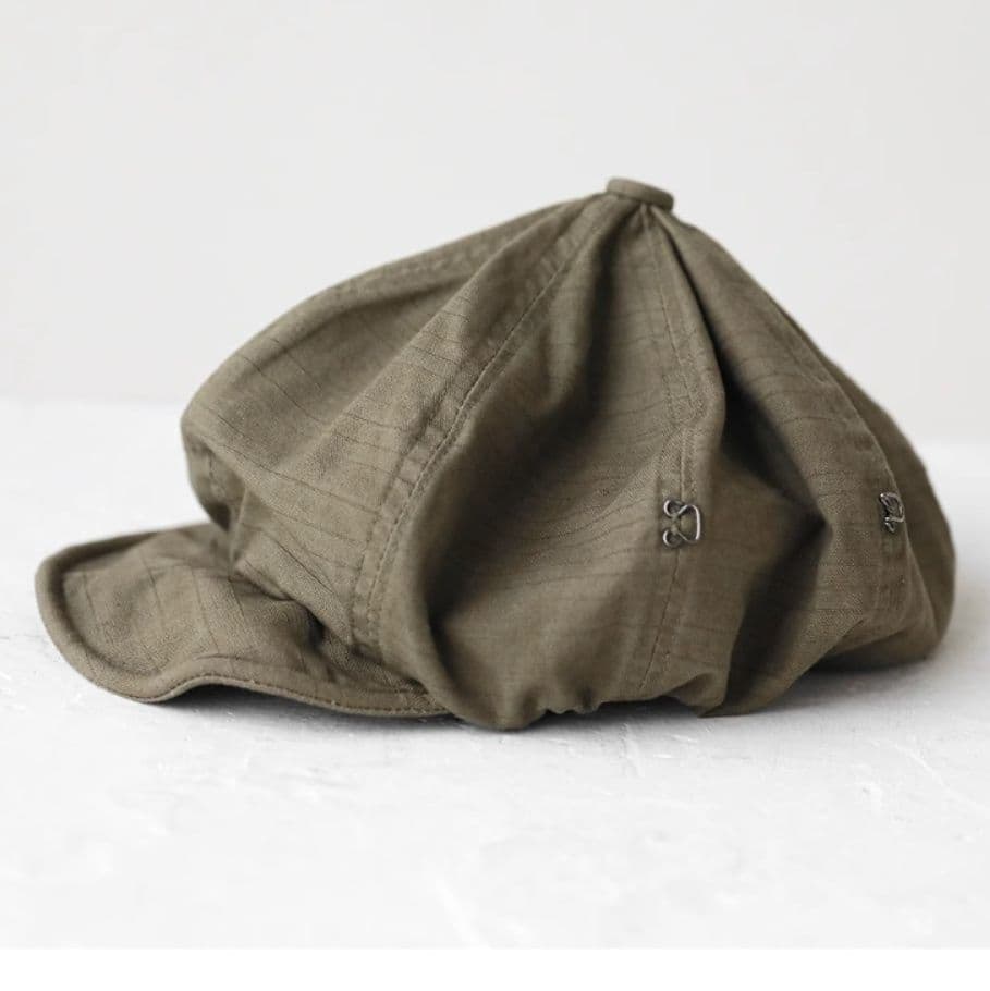 キャスケット 風合い豊かなリネンキャスケット