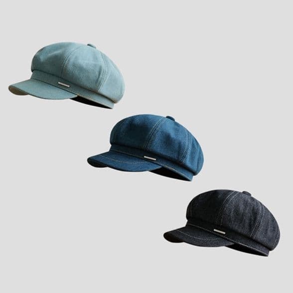 キャスケット 八枚接ぎデニムキャスケット