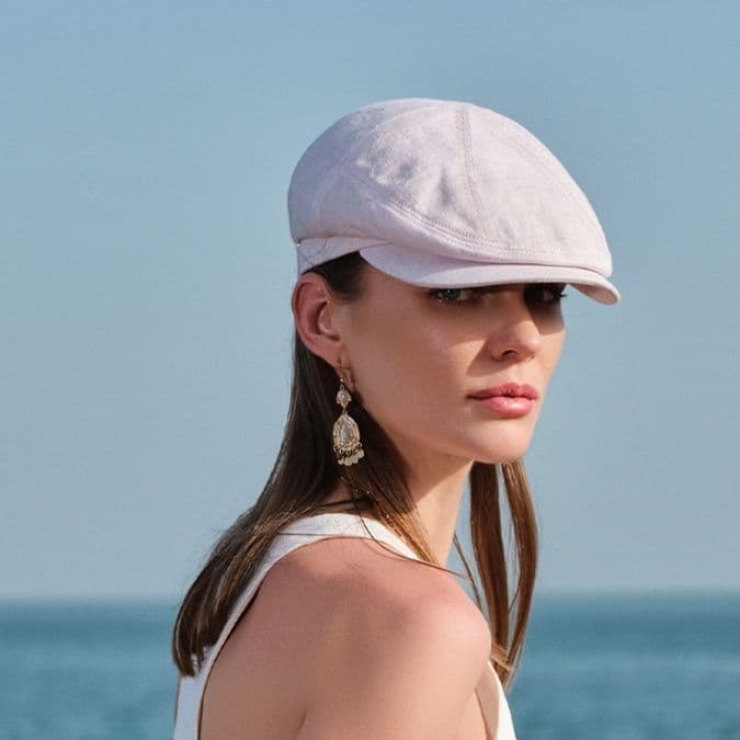 キャスケット 爽やか涼感リネンキャスケット