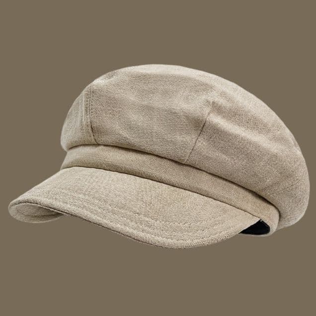 キャスケット 風合い豊かな職人仕立てリネンキャスケット