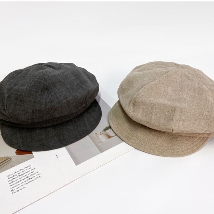 キャスケット 風合い豊かな職人仕立てリネンキャスケット