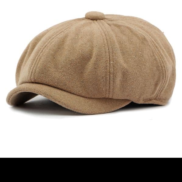 キャスケット 切り替えスエードハンチング帽