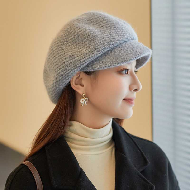 たたみ編みフラワーキャスケット