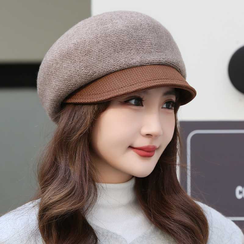 レディースニットキャスケット帽子