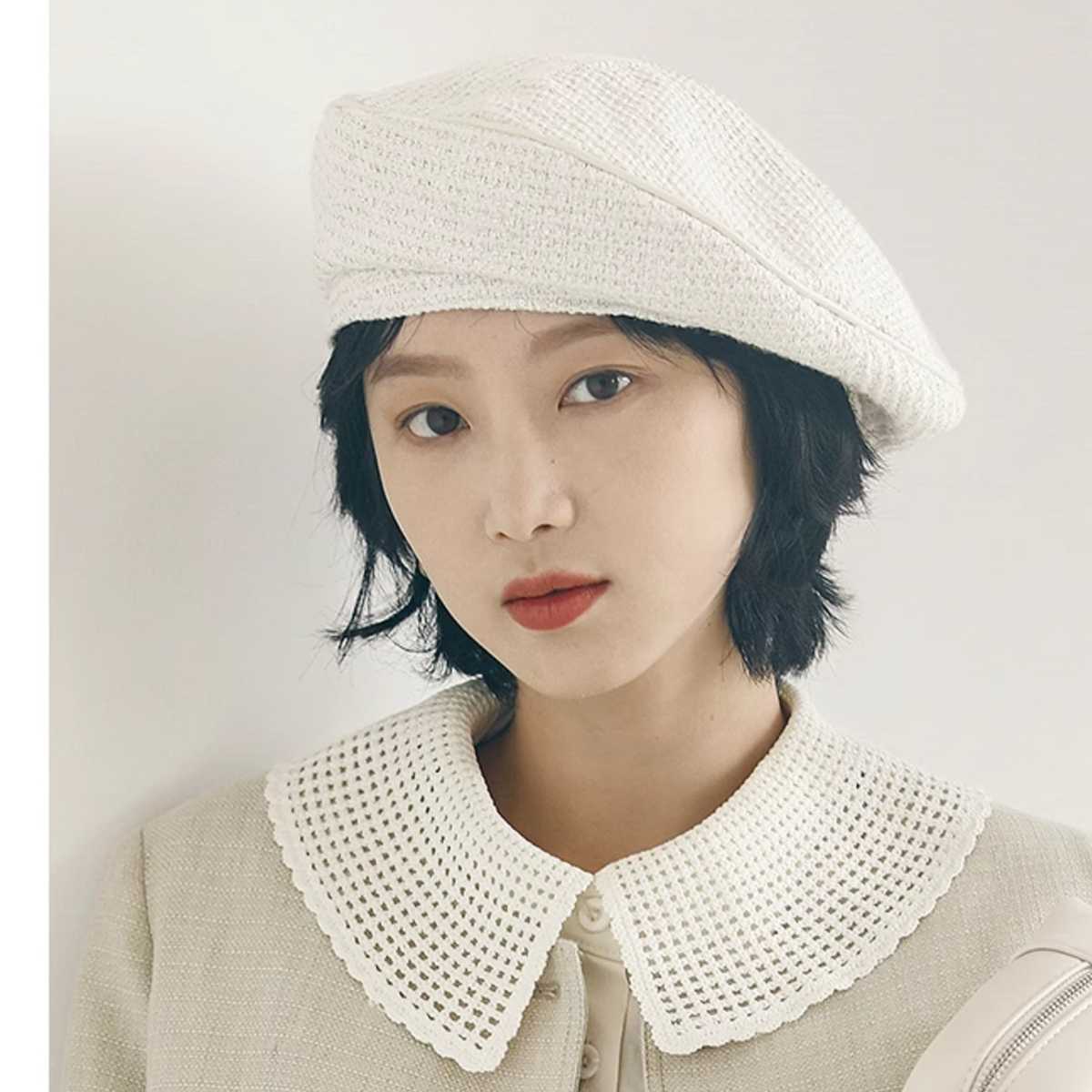 粒織りカジュアルキャスケット