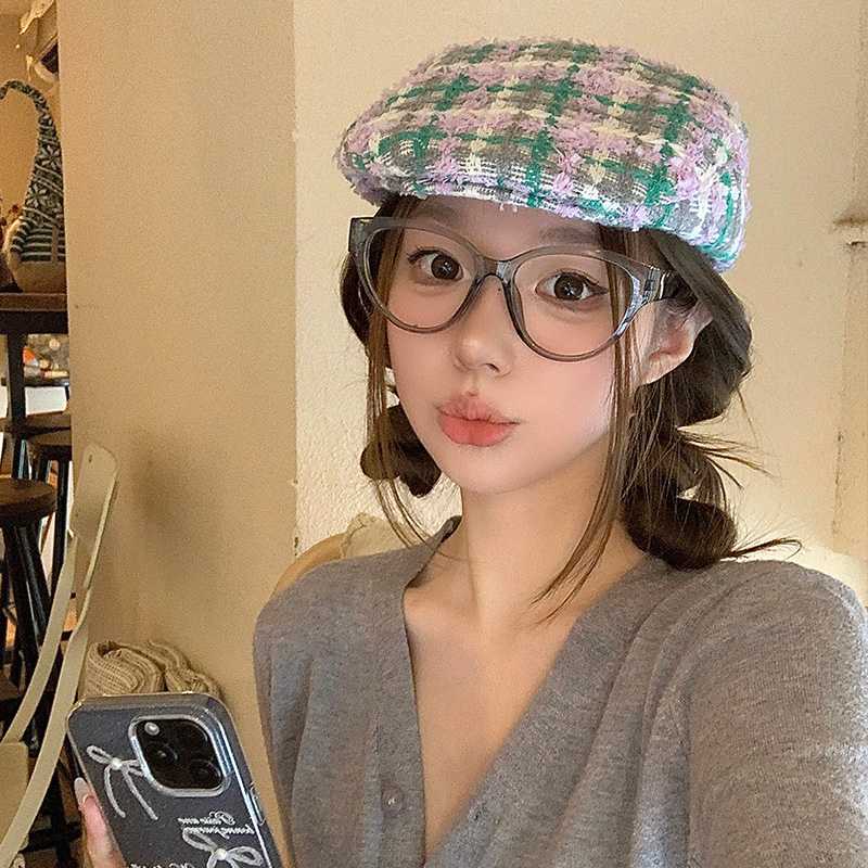 彩り織りキャスケット帽子