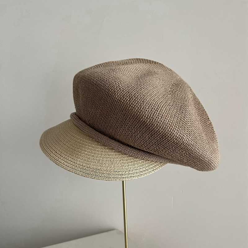 涼やか麻織りキャスケット