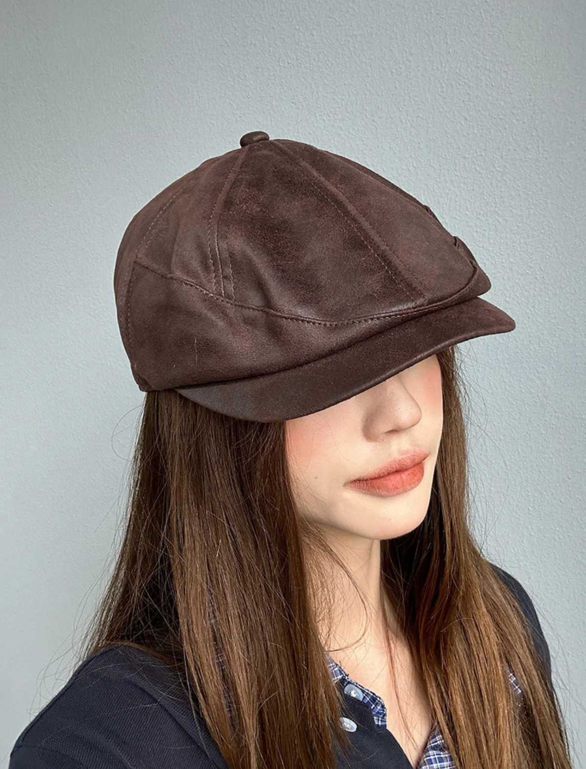 ヴィンテージ調レザーキャスケット