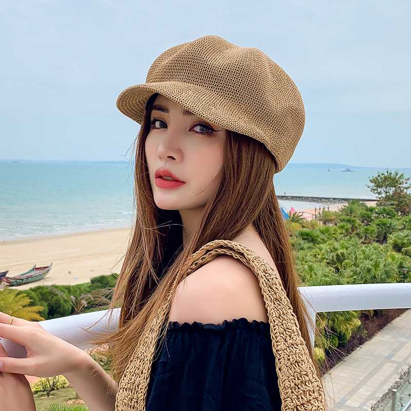 キャスケット 涼やか麦わらキャスケット