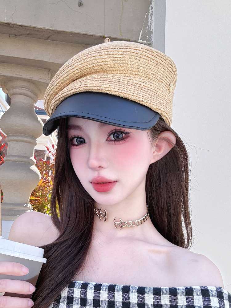 キャスケット　夏色麗らか 視線集める麦わりキャスケット