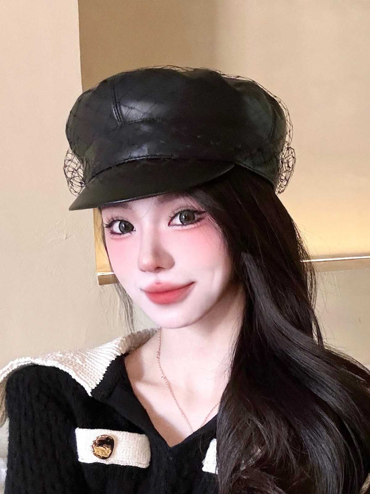 キャスケット 上質レザーマリンキャスケット