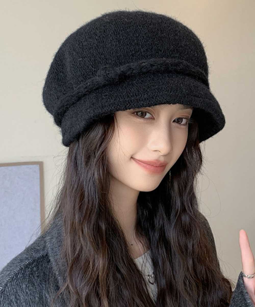 高品質ウール起毛キャスケット帽 秋冬
