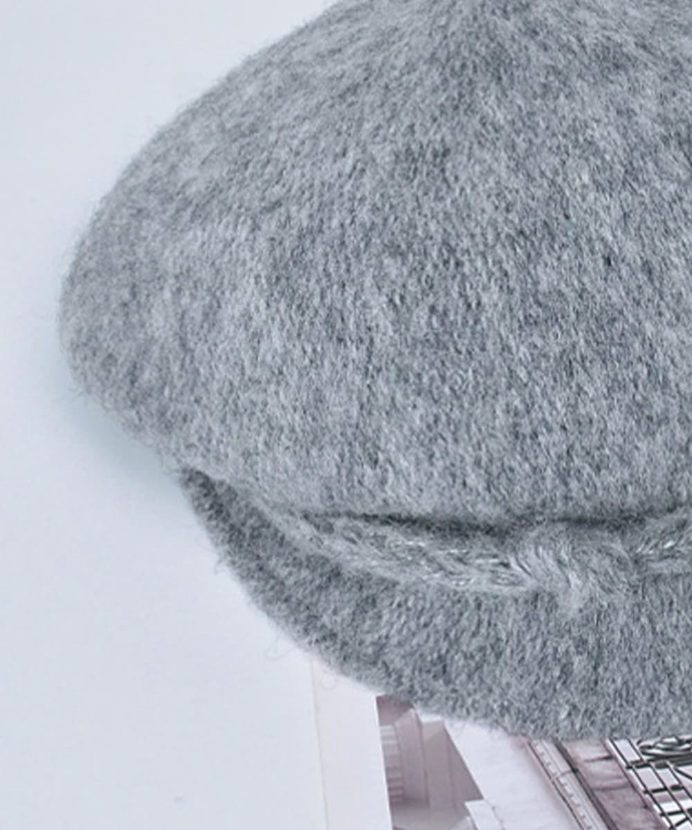 高品質ウール起毛キャスケット帽 秋冬