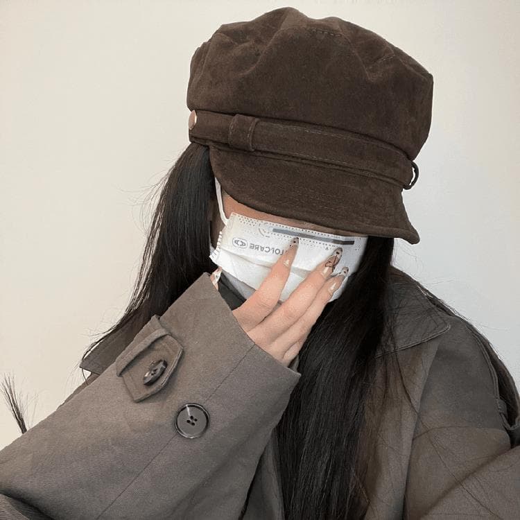 キャスケット ヌバック風マリンキャスケット