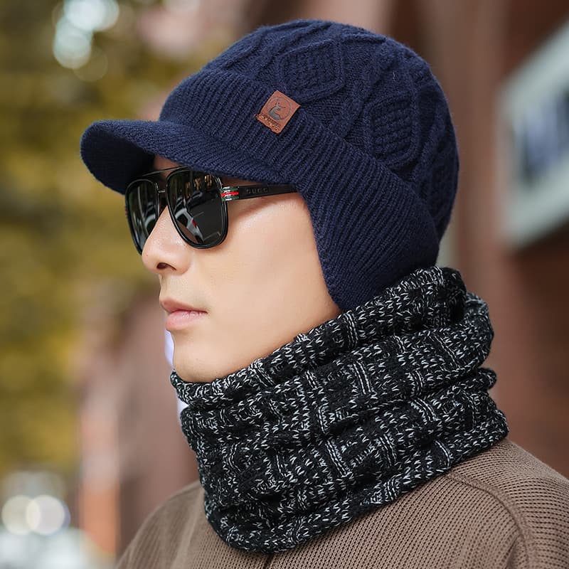 あったか二重編みキャスケット