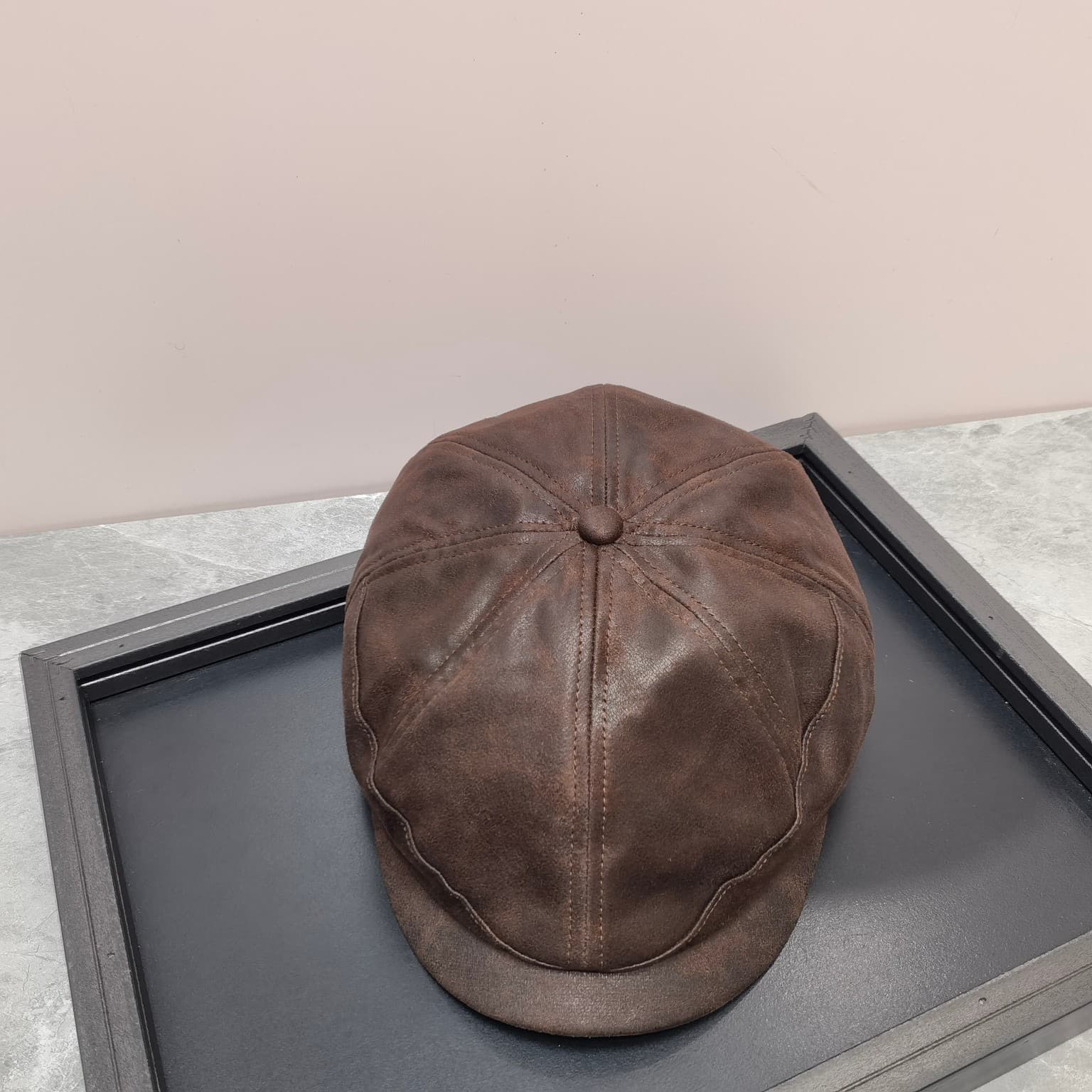 ヴィンテージ調レザーキャスケット