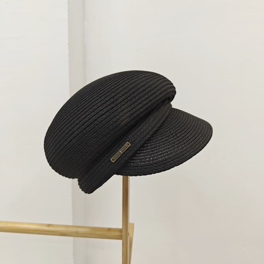 キャスケット　涼風リブキャスケット帽