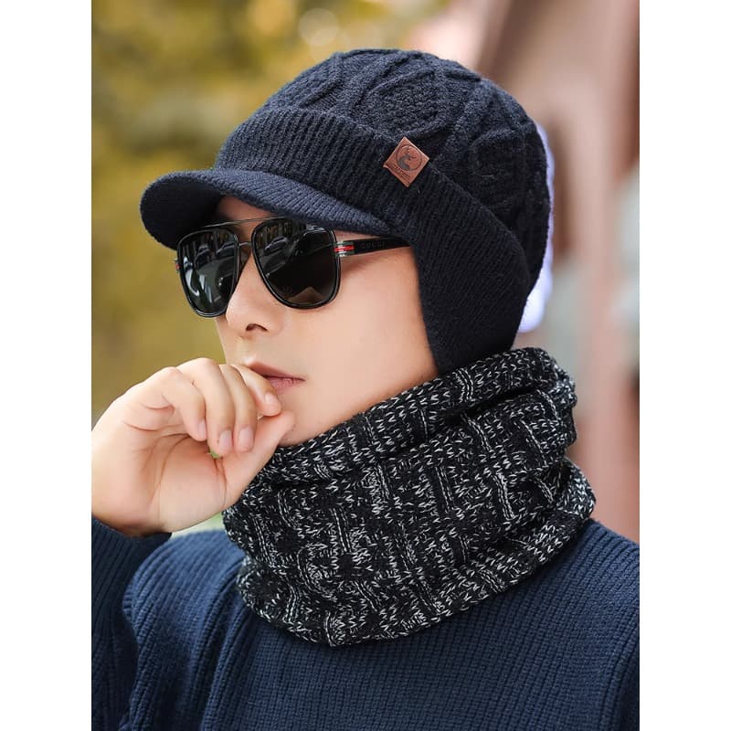 あったか二重編みキャスケット