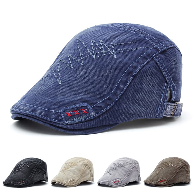 カジュアルステッチデニムキャスケット