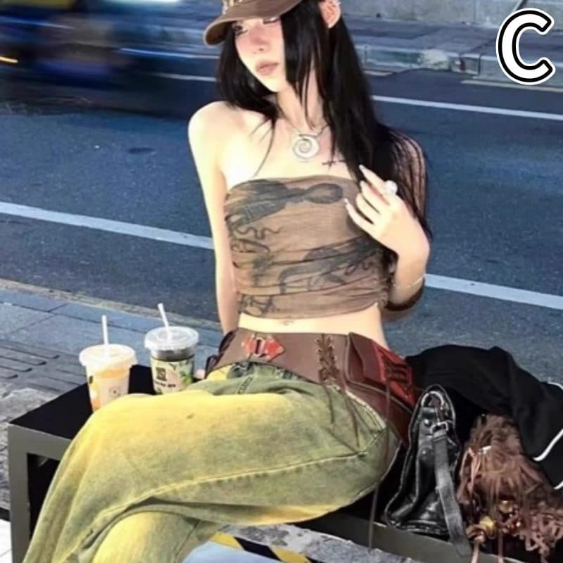 デニム キャスケット ドクロ飾り レディース 帽子